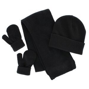 CTM Kids' One Size Winter Beanie Hat Mitten and Scarf Set by Wootie